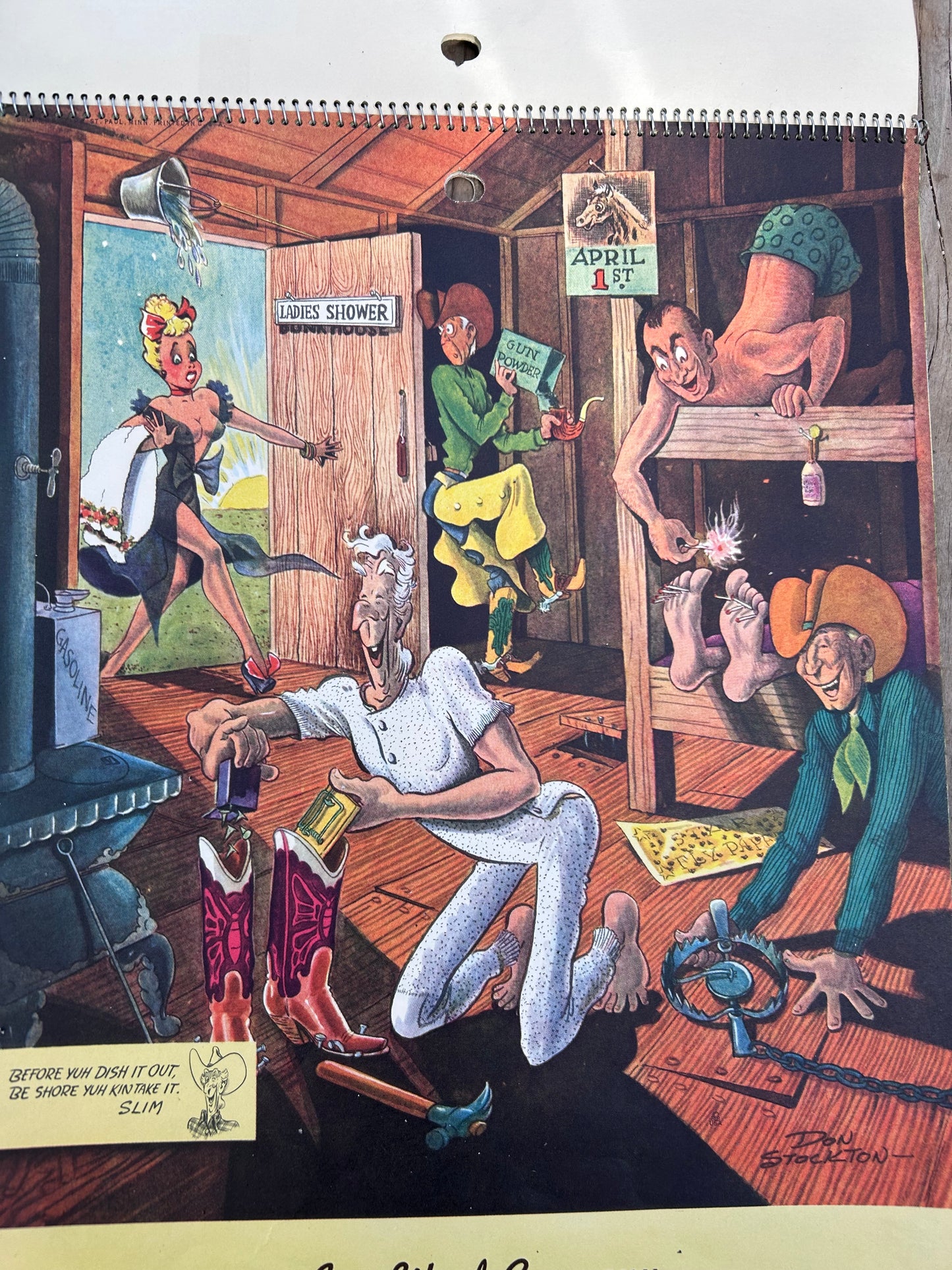 1949 Don Stockton art calendar for Arn-Wood Company Denver