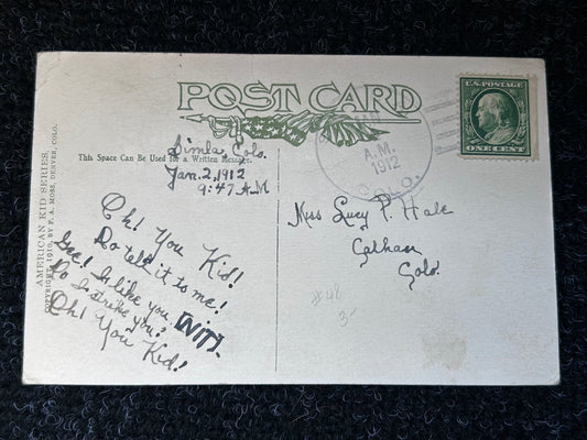 1910 Tis an ill wind, Denver CO postcard