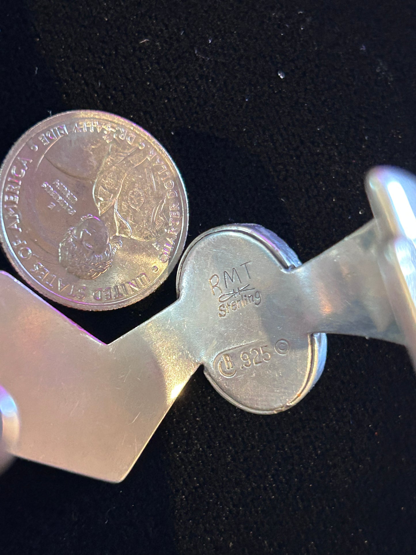 Roderick Tenario turquoise & sterling silver bangle bracelet